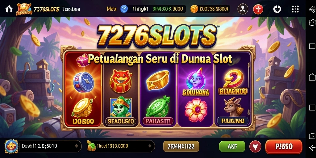 Screenshot gameplay <strong>7276SLOTS</strong> menampilkan petualangan seru dan grafis menawan.