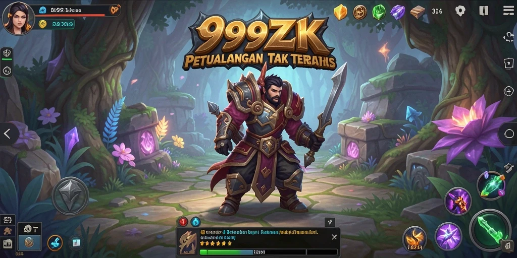 Tampilan aksi mendebarkan dalam game ARPG 999ZK.