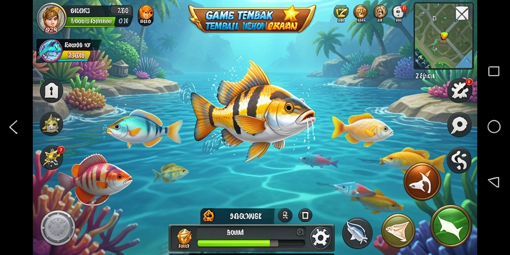 Tampilan gameplay seru dari 9ZK dalam aksi Tembak Ikan.