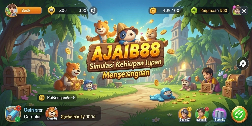 Tampilan gameplay AJAIB88 yang penuh warna dan interaktif.