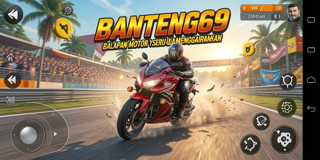 Gameplay menarik BANTENG69 dalam balapan motor yang mendebarkan.