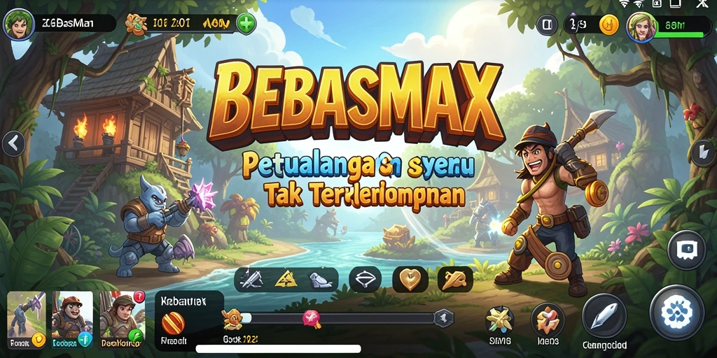 Tangkapan layar gameplay BEBASMAX yang menampilkan aksi petualangan mendebarkan.