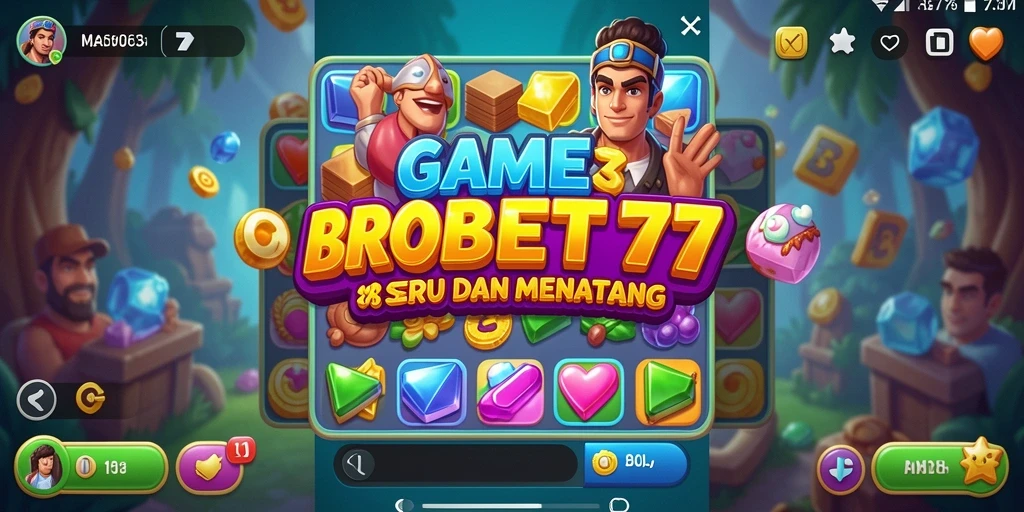 Tangkapan layar utama BROBET77 menunjukkan gameplay seru dan penuh warna.