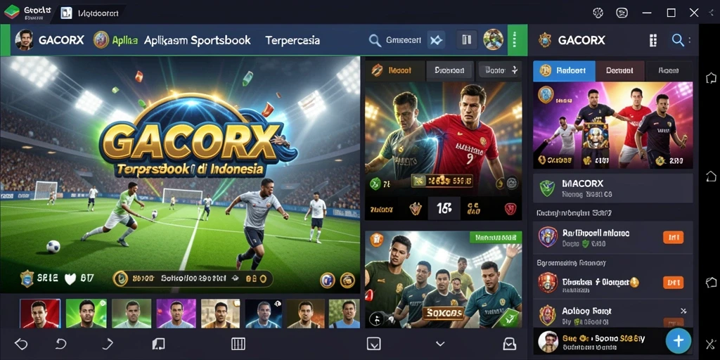 Tampilan gameplay menarik di aplikasi GACORX untuk taruhan olahraga.