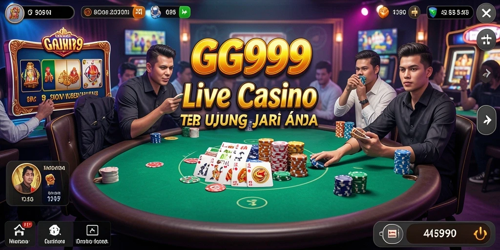 Tampilan gameplay Live Casino yang menarik dan interaktif di GG999.