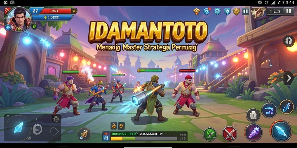 Screenshot menunjukkan aksi intens pertempuran dalam IDAMANTOTO.