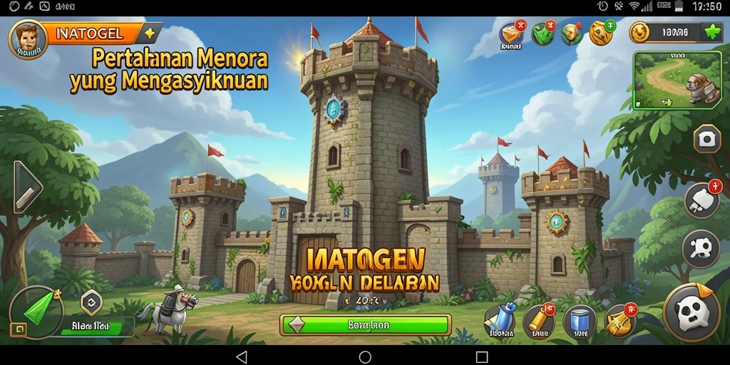 Tangkapan layar gameplay menampilkan aksi pertahanan menara yang mendebarkan.