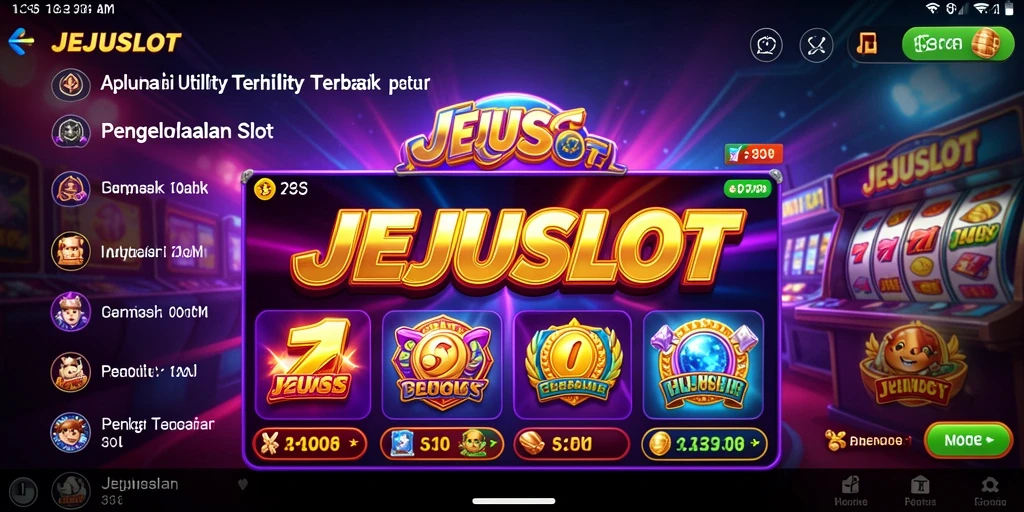 Tampilan utama JEJUSLOT dengan fitur pengelolaan slot inovatif.