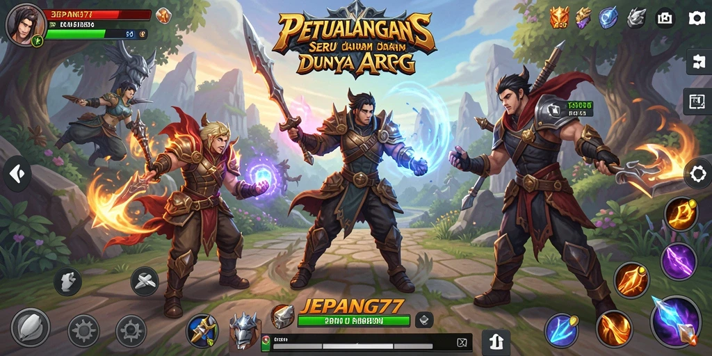 Tampilan menakjubkan dari gameplay ARPG JEPANG77.