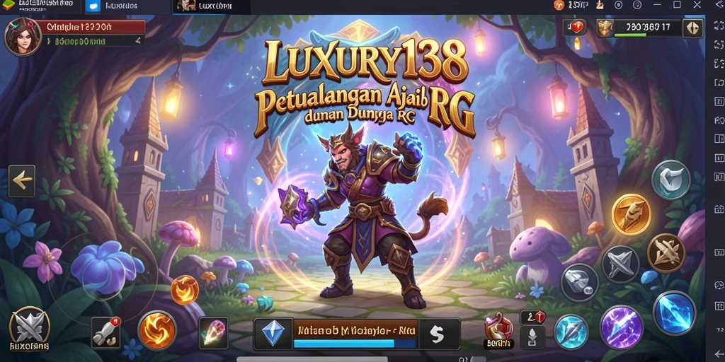 Tangkapan layar utama LUXURY138 menampilkan aksi pertempuran epik di dunia RPG.