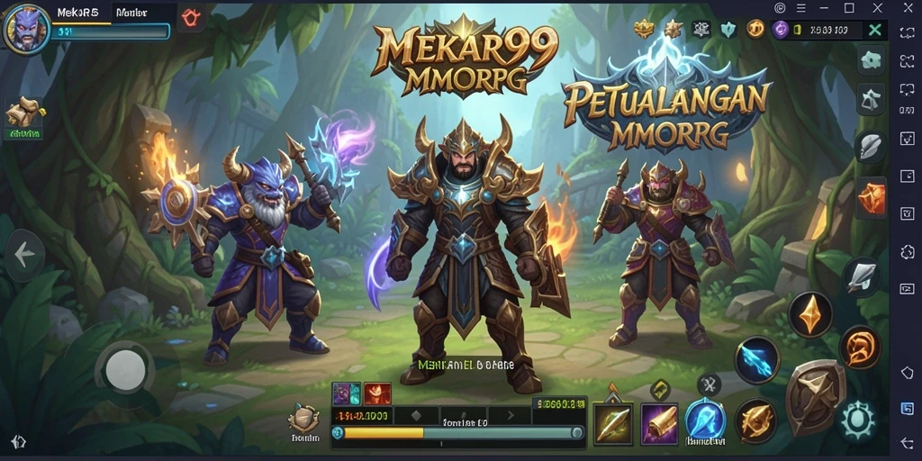 Tampilan gameplay MEKAR99 yang menarik dalam dunia MMORPG.