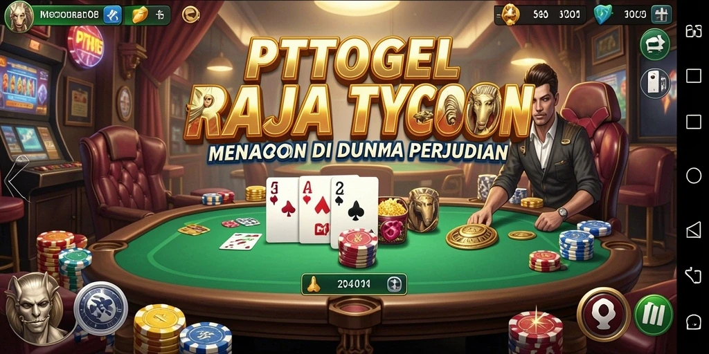 Screenshot gameplay PTTOGEL menampilkan elemen manajemen dan strategi Tycoon.