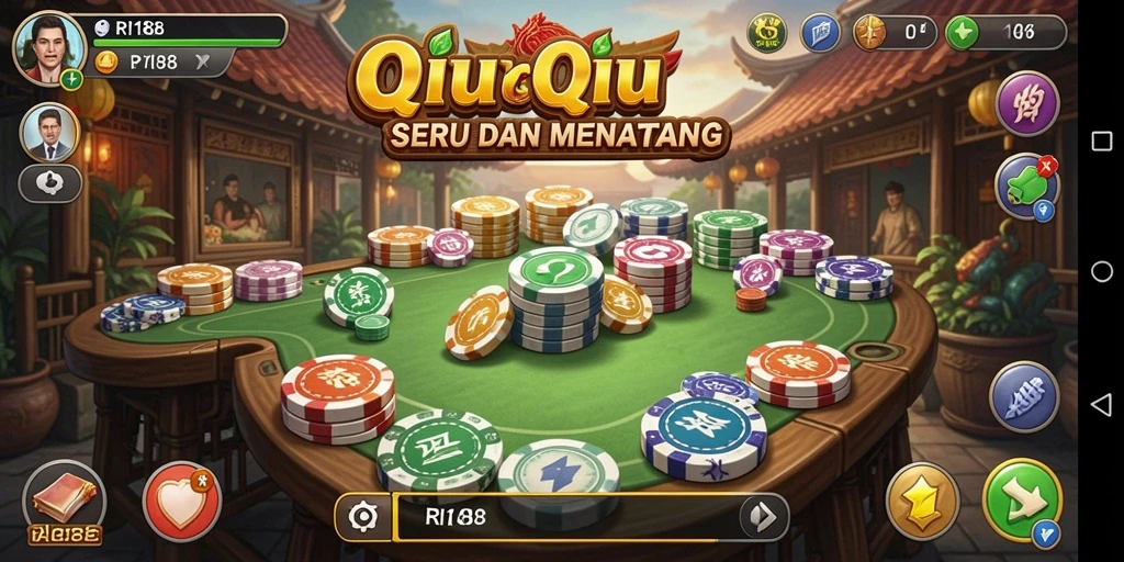 Gameplay menarik dari RI188 saat bermain QiuQiu.