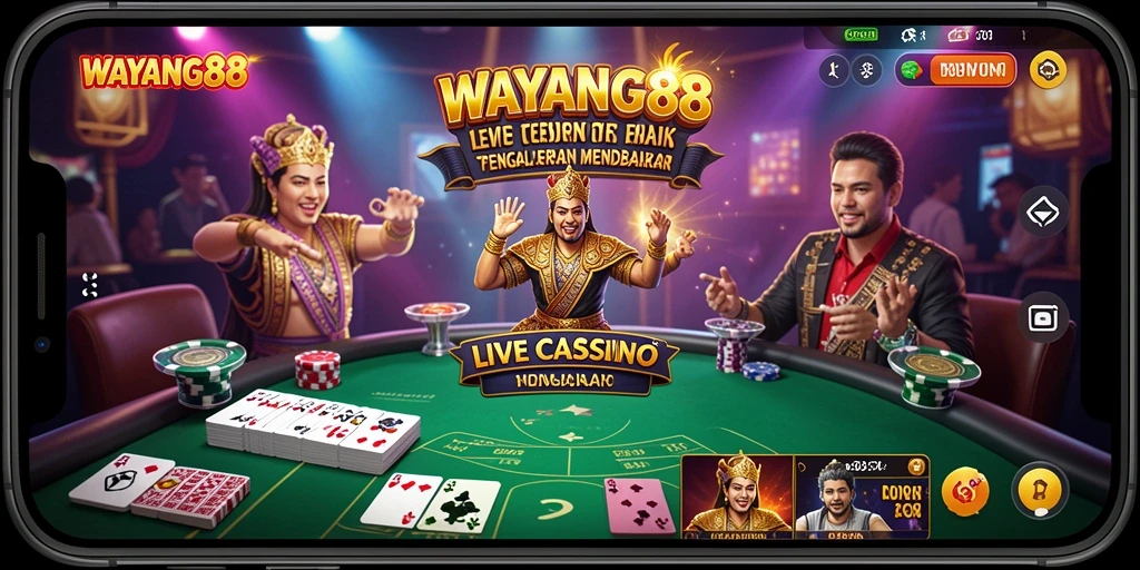 Tampilan gameplay Live Casino yang menarik dan mendebarkan di WAYANG88.